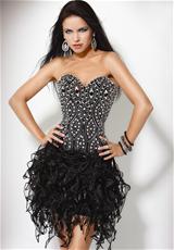 2012 Jovani Prom Dresses 7709.  Available in Black, Coral, Dark Purple, White